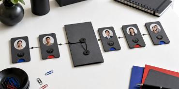 Các thẻ hồ sơ khách hàng được kết nối giữa những điểm chạm Marketing, Sales và chăm sóc sau bán.