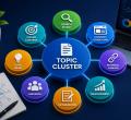 Topic Cluster với Search Intent, Pillar Content, Content Structure, Internal Linking, Audience, Optimization và Measurement